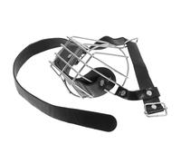 DECHOUS Adjustable Small Dog Muzzle Bite Basket Design Breathable Mouth Cover for Puppies with PU Strap Prevents Chewing Barking and Biting Fits Head Circumference