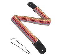 DECHOUS Adjustable Ukulele Strap for Banjo and Electric Guitar, Lightweight Cotton and Leather Material, Stylish Design for Comfortable Instrument Holding in Playing Scenes