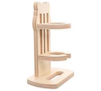 DECHOUS Adjustable Wooden Water Bottle Rack Firm Base for Hamster and Gerbil Cages, Small Animal Drinking Accessory