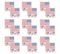 DECHOUS American Flag Plastic Stickers Temporary Tattoos 25pcs Waterproof, Removable Pride Stickers for Soccer Party Decorations for Decoration and Party Use