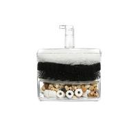 DECHOUS Aquarium and Clean Water Maintenance Corner Filter with Multi-layer Sponge Arc-shaped Plastic Filter Providing Biochemical Filtration for Fish Tank for Nano Fish Tank Aquariums