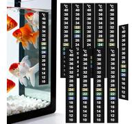 DECHOUS Aquarium Thermometer Sticker Accurate Test Liquid Crystal Temperature Strip 10pcs 10-40°c Stick-on Digital Indication Paper Material for Fish Tank Water for Home Use