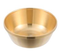 DECHOUS Auspicious Copper Water Bowl Buddhist Sacrifice Bowl Classic Detail Design Thick Copper Material Reliable Sturdy Easy to Store Golden Color Party Decoration for Buddha Hall