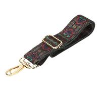 DECHOUS Banjo Strap Adjustable Vintage Floral Pattern Gold Hooks, Shoulder Strap for Banjo and Folk Guitar Playing Comfort