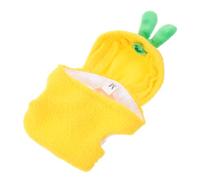 DECHOUS Bird Costume 2Pcs Pineapple Pattern Warm Hoodie for Conures Parakeets Stress-Free Easy Dressing Feature Suitable for Cold Weather