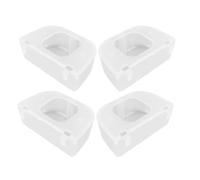 DECHOUS Bird Feeder Set 4Pcs Plastic with White Flip Lid Hanging on Cage for Parakeet and Cockatiel Feeding Bowl Indoor Use