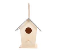 DECHOUS Bird House Protects from Predators with Metal Reinforcement Outdoor Wooden Weatherproof Garden Birdhouse Elegant Design, Easy to Hang for Small Birds for Outdoor and Winter Use