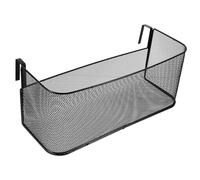 DECHOUS Black Iron Bedside Hanging Storage Basket for Books and Stationery