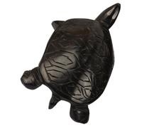 DECHOUS Black Obsidian Turtle Figurine Small and Compact Sturdy Turtle Shaped Sculpture Desktop Animal Ornament for Cabinet Decoration with Unique Artistic Appearance