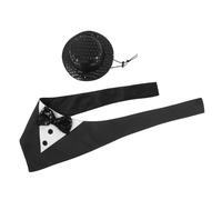 DECHOUS Black Polyester Pet Costume Cap and Formal Dog Tuxedo Suit Bandana, Stylish Dress up Kit for Dogs and Cats, Quick Outfit Assembly for Party and Celebrations