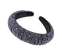 DECHOUS Blue Simulated Crystal Headband for Wedding and Banquet, Delicate Beaded Hairband with Glittering Chic Design, Attractive Hair Accessory for Brides and Girls