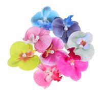 DECHOUS Bohemian Butterfly Orchid Hair Clips 8pcs with Duckbill Clip Structure Versatile Styling Accessory Made of Fake Leather and Stainless Steel for Women for Work and Daily Wear