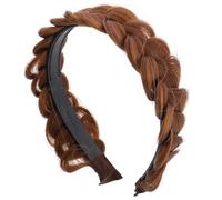 DECHOUS Braided Wig Headbands for Women Featuring Ponytail Hair Bands, Made of Plastic and Resin a Unique Braid Shape that Closely Fits the Scalp, Suitable for Curly or Straight Hair