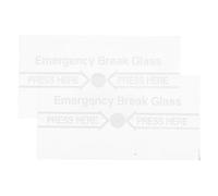 DECHOUS Break Glass Emergency Switch Cover 2Pcs Manual Fire Alarm Glass Panel Water-Resistant for Safety and Quick Replacement