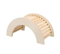 DECHOUS Bridge Toy Climbing Ladder Hamster Mice Toy Wooden Smooth Surface Multi-Purpose Hamster House 16Cm Exercise Platform for Small Birds and Pets