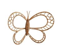 DECHOUS Brown Butterfly Wall Art Sculpture Made of Iron Vine Boho Vintage Style 3d Wicker Wall Hanging for Nursery Bedroom Environment with Easy Hanging Feature