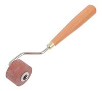 DECHOUS Brown Rubber Printmaking Brayer Roller for Carved Surfaces | Wood Handle, Stainless Steel Frame, Smooth Ink Application, Works on Wallpapers and Graffiti Blocks
