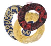 DECHOUS Buddha Singing Bowl Cushions 3pcs Handmade Cotton Mats with Tibetan Style for Meditation and Gift Use Color Color