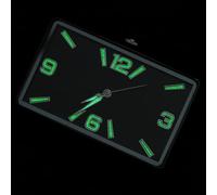 DECHOUS Car dashboard clock, square alloy and glass analog clock for car, square shape, button battery, for car and office
