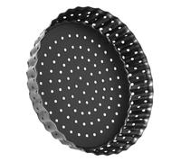 DECHOUS Carbon Steel Non-Stick Pizza Pan Round Baking Tray with Removable Base for Catering Service and Homemade Quiche