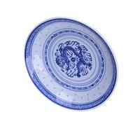 DECHOUS Ceramic Dragon Pattern Decorative Plate Stable Placement and Artistic Chinese Retro Style, Snack Platter for Birthdays and Parties