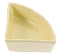 DECHOUS Ceramic Hamster Food Feeder Yellow Triangle Small Animal Feeding Basin Anti-Tip Chew-Resistant Suitable for Hamsters, Sugar Gliders, and Flying Squirrels