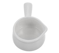 DECHOUS Ceramic Small Milk Jug 60ml Creamer Pitcher with Ergonomic Handle Multi-use White Sauce Bowl for Restaurant and Food Prepping