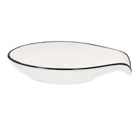 DECHOUS Ceramic Spoon Rest Scoop Rest Simple Design Beige Dish Kitchen Utensil Holder Keep Countertop Clean Prevent Scoop from Rolling