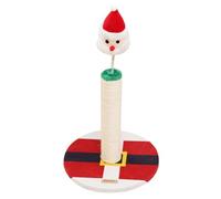 DECHOUS Christmas Santa Cat Scratching Post Sisal Scratcher Vertical Cat Claw Small Kitten Accessory Indoor Scratcher for Holiday Play