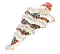 DECHOUS Christmas Tree Brooch Alloy Rhinestone Pin Insert and Drop Oil Technology, Easy to Match and Comfortable Wear, Unique Style for Daily Use and Banquet Costume Accessories