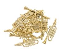 DECHOUS Christmas Tree Ornaments with Easy to Use Design 12pcs Miniature Musical Instruments Trumpet Set Plastic Material for DIY Wreath and Dollhouse Decorations for Homes and Offices