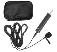 DECHOUS Clip Mic Lapel Microphone for Stage, Compatible Lavalier Microphone Lapel, Pvc Black, with Storage Case, for Video and Live Speech, Compatible with Phone, Tablet and Musical