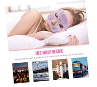 DECHOUS Cold and Heat Compress Eye Mask for Sleeping Lightweight Plush Half Face Cover in Light Purple Soothes Dry and Itchy Eyes Relieves Fatigue for Travel Home and Hotel Use