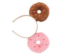 DECHOUS Colorful Donut Headband for - Sweet Three-color Candy Hair Accessory, Wacky Party Headgear for Carnival, Cosplay, and Festival Use