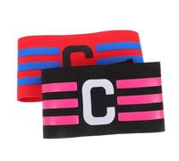 DECHOUS Colorful Durable Football Captain's Armband for Men Women Soft Soccer Captain Band for Team Sports Black Red