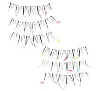 DECHOUS Colorful Heart-shaped False Eyelashes, Long Fairy Lashes for Halloween, Party, and Performance Makeup, Natural-looking Single Strip False Lashes for Cosplay and Events