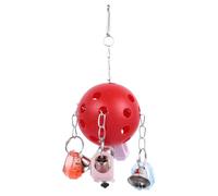DECHOUS Colorful Parrot Hanging Bell with Ring Interactive Chew and Climbing Ball for Cage Birds Relieves Boredom and Stimulates Communication for Parakeets Cockatiels and Lovebirds