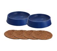DECHOUS Compact Pigeon Nesting Pad Set with Wear-resistant Mesh Egg Bowls and Reusable Nesting Pads for Household Breeding, Includes 2 Nest Bowls and 4 Brown Mats for Bird Care