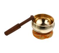 DECHOUS Copper Singing Bowl with Striker and Cushion for Meditation and Yoga, Tibetan Style Hand Percussion Instrument with Therapeutic Calming Effect, for Relaxation and Color