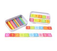 DECHOUS Counting Rods Educational Math Learning Wooden Arithmetic Teaching Aid for Preschool and Primary School - Addition and Subtraction Mathematical Intelligence Sticks Set