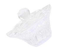 DECHOUS Crystal Manicure Cup with Lid Clear Octagonal Glass Mixing Dish for Nail Art Tools Portable Hand Soak Bowl for Nail Polish and Powder