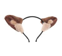 DECHOUS Cute Plush Wolf Ear Headband for Soft Cozy Spa Hair Accessory Comfortable Costume Prop for Halloween Cosplay and Party Multipurpose Animal Ear Hoop for Washing Face and Photo Shoot