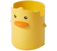 DECHOUS Cute Yellow Duck Pencil Holder for Desk with Large Capacity, Pp Material, Easy to Clean Stationery Container for Office and Dresser Organisation