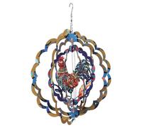 DECHOUS Decorative Chicken Wind Chime for Outdoor Hanging Rotating Metal Animal Pendant Unique Garden Ornament for Home Decor Creative Wind Catcher Gift for Family and Friends
