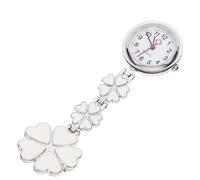 DECHOUS Decorative Fob Watch White Five Heart Shape Clip-on Pocket Watch 9x2.8cm Lapel Brooch for Doctors Medical Badge Suitable for Healthcare Workers