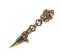 DECHOUS Delicate Vajra Pestle Ornament Creative Desktop Decor for Home Office Tabletop Brass Vajra Pestle Crafts Symbol of well-Being
