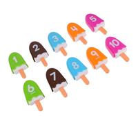 DECHOUS Digital Popsicle Matching Set for, Educational Number Learning Game with Colorful Plastic Ice Cream, Preschool Counting and Sorting Playset for