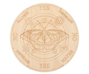 DECHOUS Divination Board Wooden Pendulum Board Beige Witchcraft Beginners for Divination Table, Decision Making and Party Decor