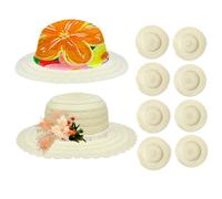 DECHOUS DIY Straw Hats for Boys and Girls Plain Straw Sun Hat Bulk Craft Kit for Children Creative Painting Crafts Kindergarten Educational Toy Activity Supplies for Boys and Girls