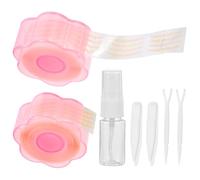 DECHOUS Double Eyelid Tapes Eye Lifter Strips Lace Breathable Supple Natural Pink Longer Lasting No Waste for Makeup with Spray Bottle